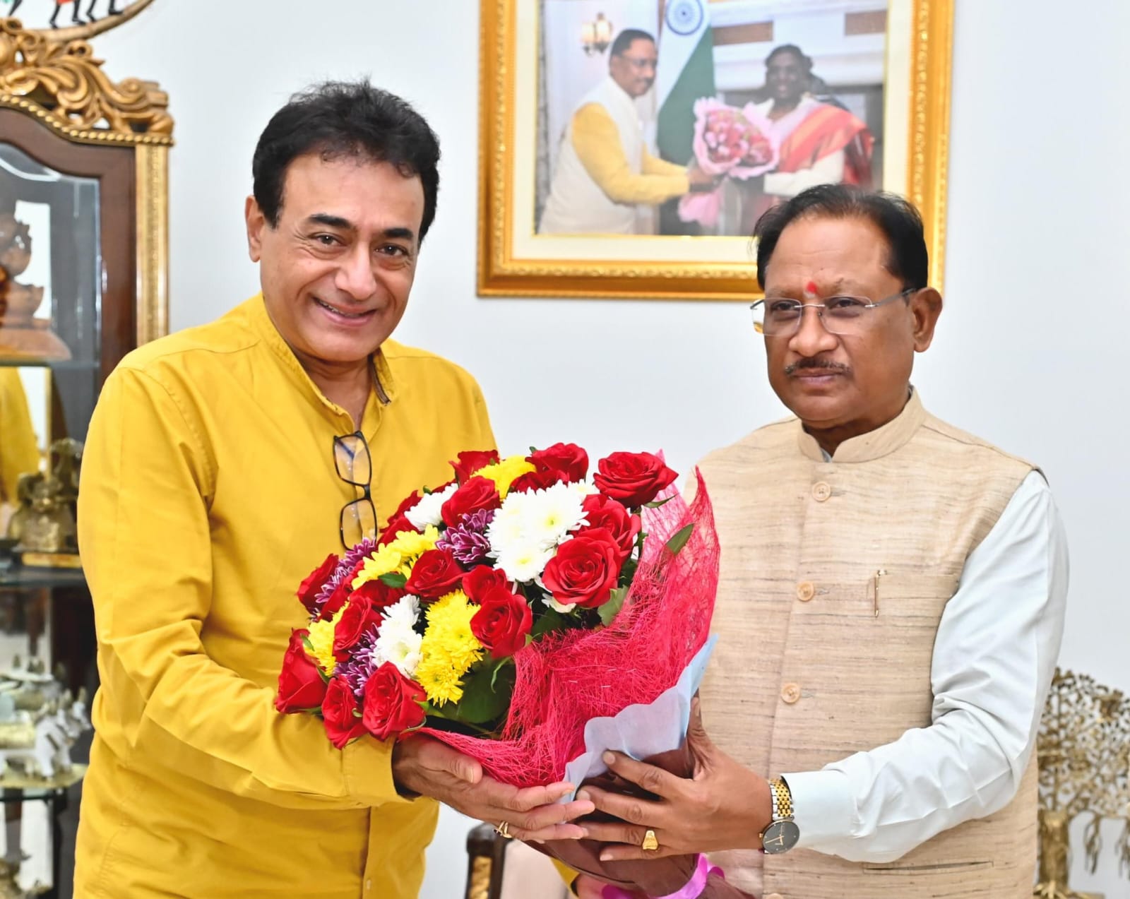 मुख्यमंत्री विष्णुदेव साय से सुप्रसिद्ध अभिनेता नीतिश भारद्वाज ने की सौजन्य  मुलाकात – Jogi Express