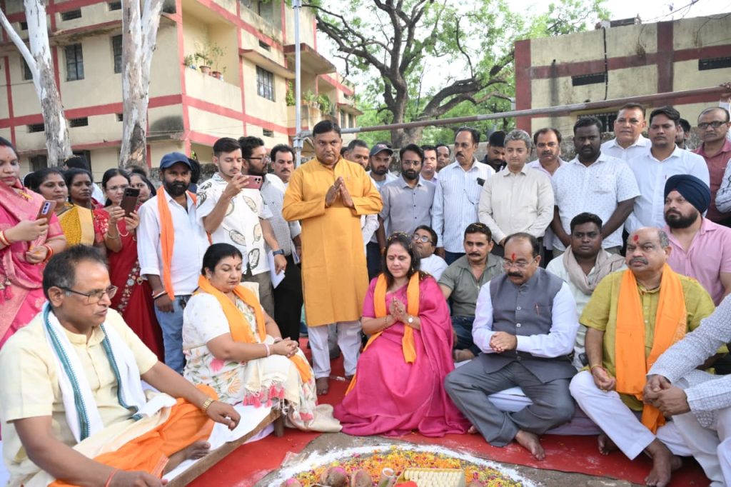 उप मुख्यमंत्री अरुण साव ने 2500 किलोलीटर क्षमता के पानी टंकी निर्माण का किया भूमिपूजन
